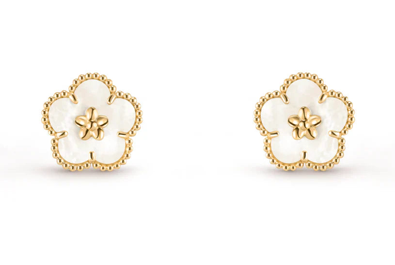 [Aura Jewels]LUCKY WHITE MOP EARRINGS
