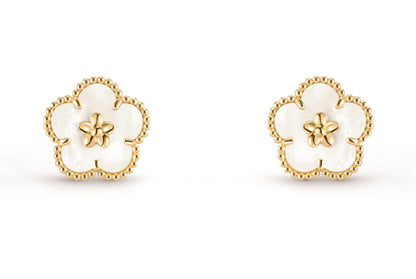 [Aura Jewels]LUCKY WHITE MOP EARRINGS