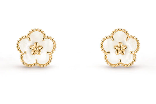 [Aura Jewels]LUCKY WHITE MOP EARRINGS