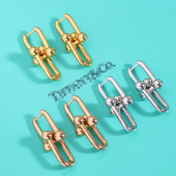 [Aura Jewels]TF HORSESHOE BUCKLE EARRINGS