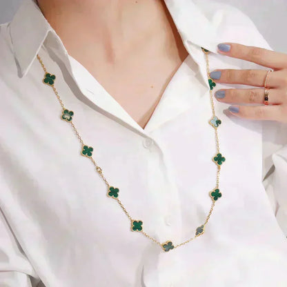 ¡®Aura Jewels¡¯CLOVER 20 MOTIFS MALACHITE GOLD