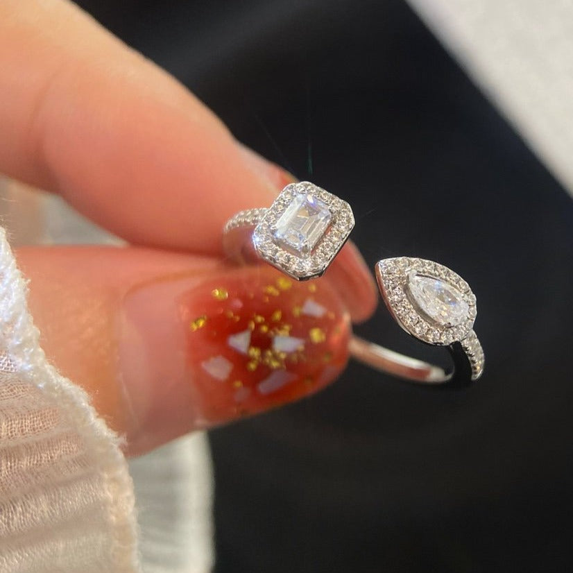 [Aura Jewels]MY TWIN TOI & MOI SILVER DIAMOND RING
