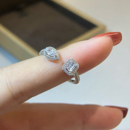 [Aura Jewels]MY TWIN TOI & MOI SILVER DIAMOND RING
