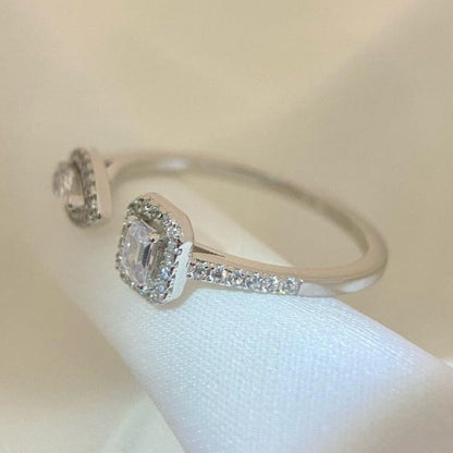 [Aura Jewels]MY TWIN TOI & MOI SILVER DIAMOND RING