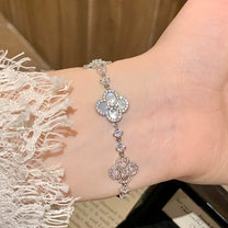 [Aura Jewels] CLOVER 5 MOTIF PINK BLUE RED WHITE BRACELET