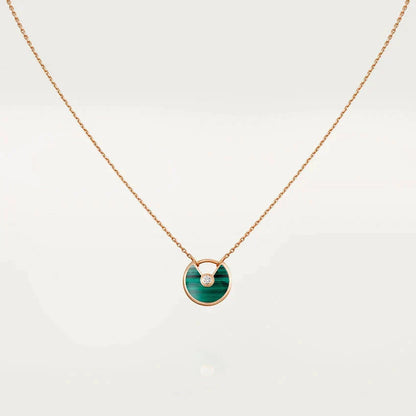 ¡®Aura Jewels¡¯AMULETTE ROSE GOLD MALACHITE NECKLACE