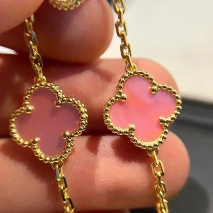 [Aura Jewels]New  CLOVER 5 MOTIFS  PINK MOP BRACELET COLLECTION