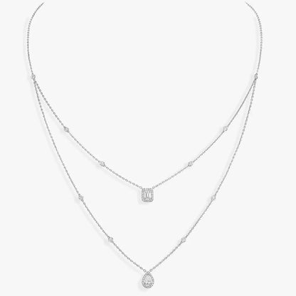 [Aura Jewels]Diamond Necklace My Twin 2 Rows