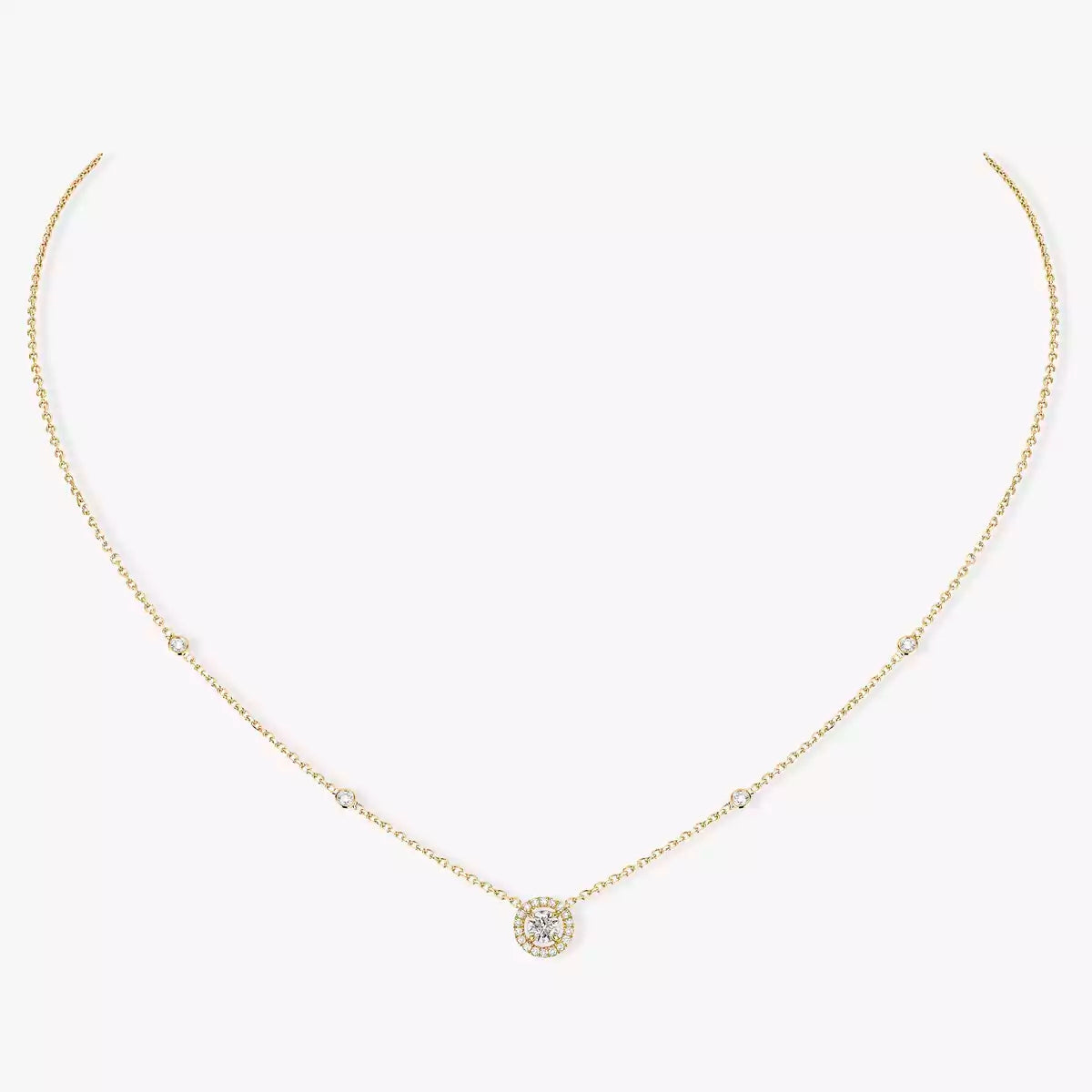 [Aura Jewels]Diamond Necklace 0,20ct Brilliant Shape Joy