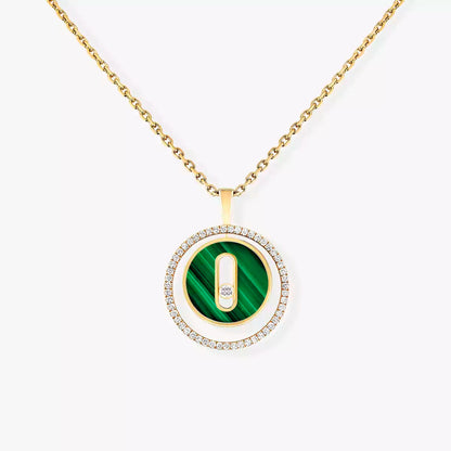 [Aura Jewels]Lucky Move Diamond Necklace in Rose Gold and White Mother-of-Pearl