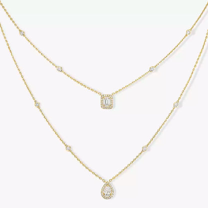 [Aura Jewels]Diamond Necklace My Twin 2 Rows