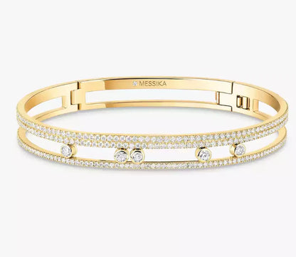 [Aura Jewels]M Roman Full Diamond Bracelet