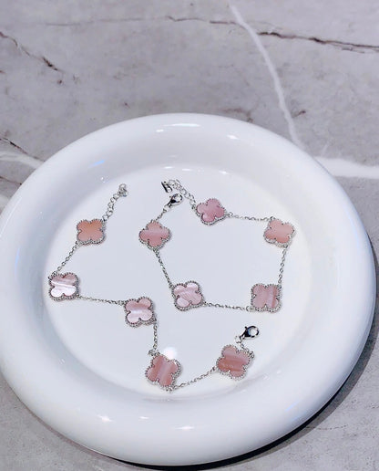 [Aura Jewels]Eternal jewelry]Light Pink Braided Bracelet