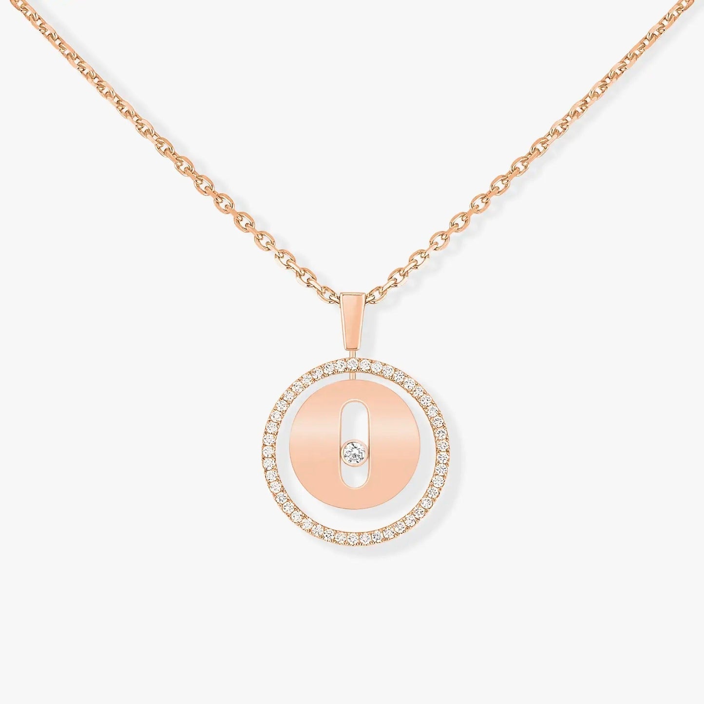 [Aura Jewels]LUCKY MOVE PM NECKLACE PINK GOLD DIAMOND