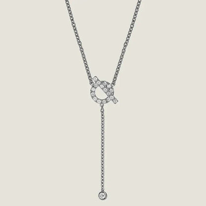 ¡®Aura Jewels¡¯FINESSE SILVER DIAMOND NECKLACE