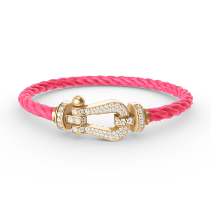 ¡®Aura Jewels¡¯FORCE LARGE HORSESHOE FULL DIAMOND BRACELET GOLD