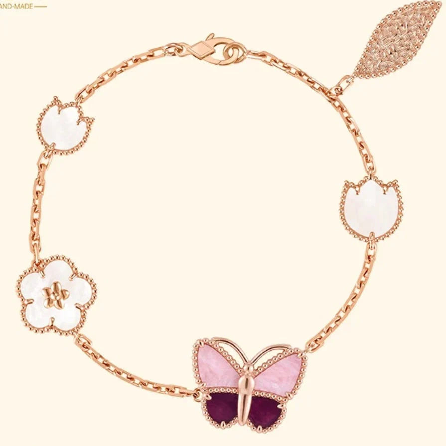 [Aura Jewels]LUCKY SPRING BUTTERFLY 5 MOTIF BRACELET