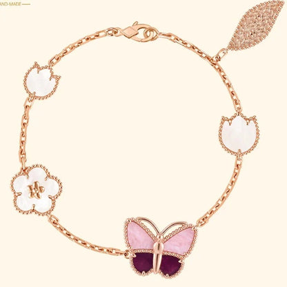 [Aura Jewels]LUCKY SPRING BUTTERFLY 5 MOTIF BRACELET