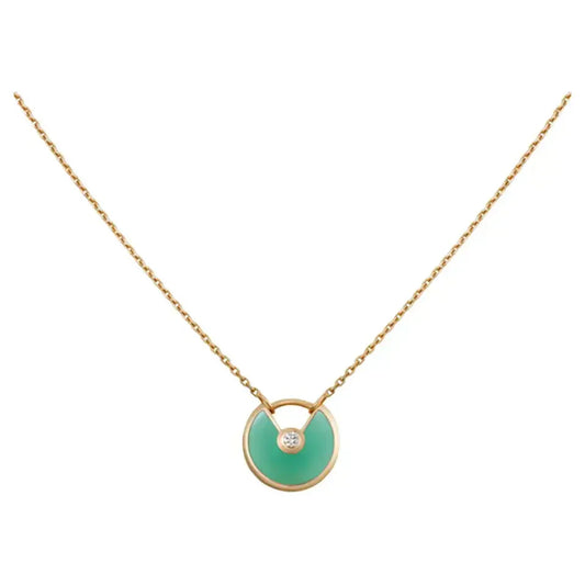 ¡®Aura Jewels¡¯AMULETTE GOLD MALACHITE NECKLACE