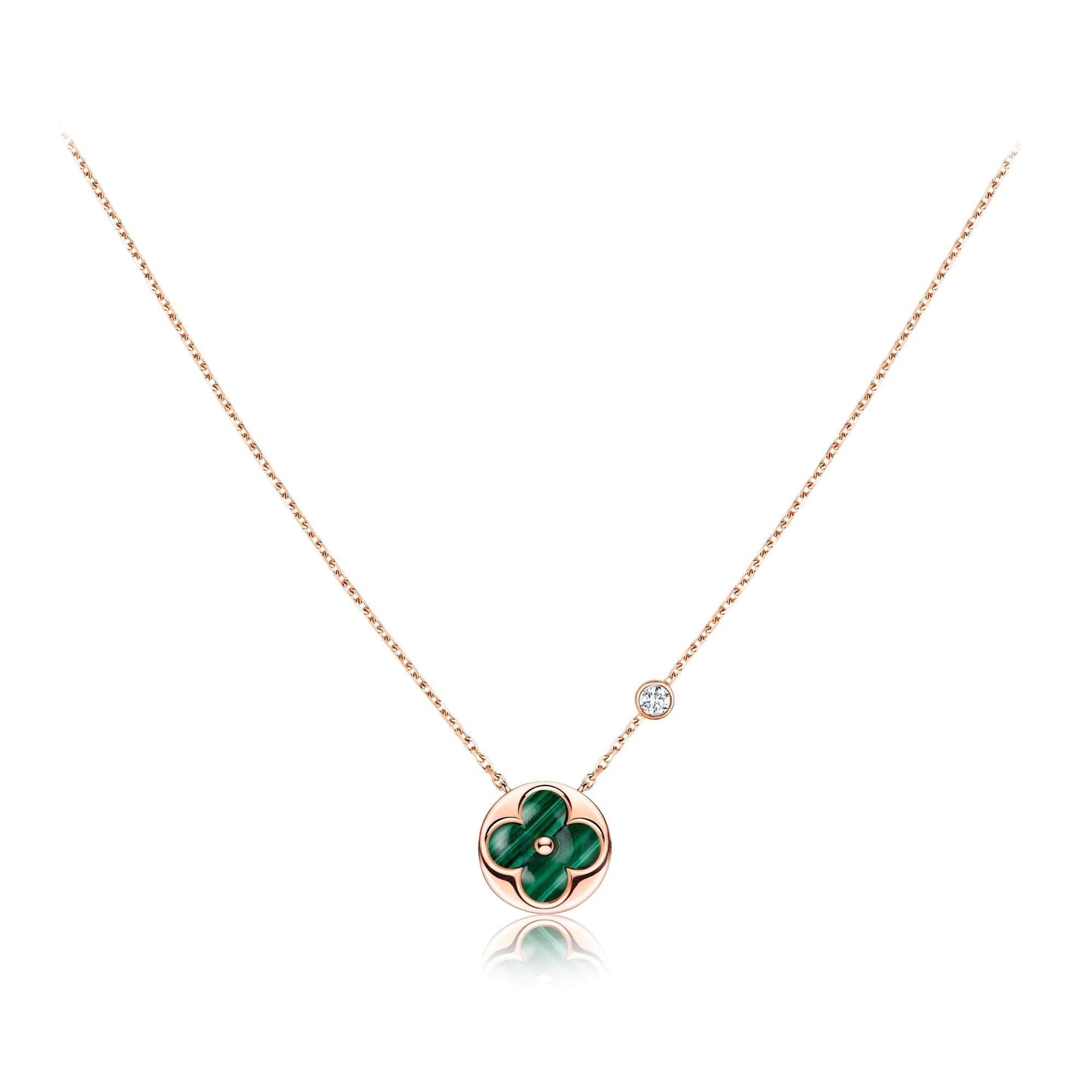 ¡®Aura Jewels¡¯SUN PEDANT PINK GOLD 1 DIAMOND NECKLACE