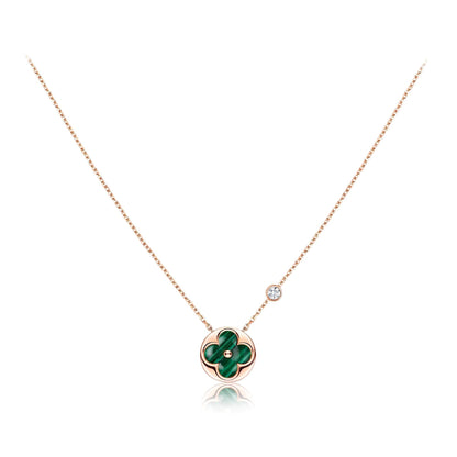 ¡®Aura Jewels¡¯SUN PEDANT PINK GOLD 1 DIAMOND NECKLACE
