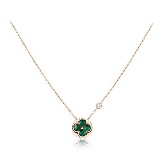 ¡®Aura Jewels¡¯SUN PEDANT PINK GOLD 1 DIAMOND NECKLACE