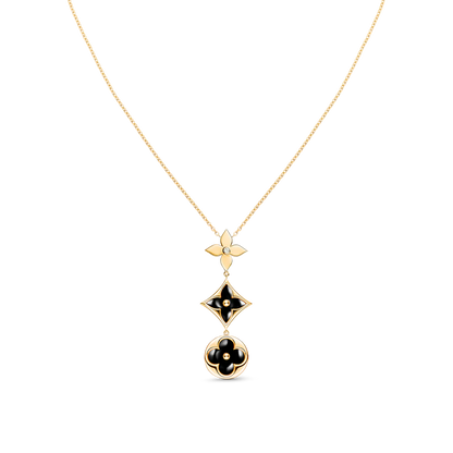 ¡®Aura Jewels¡¯STAR AND SUN ONYX PINK GOLD NECKLACE