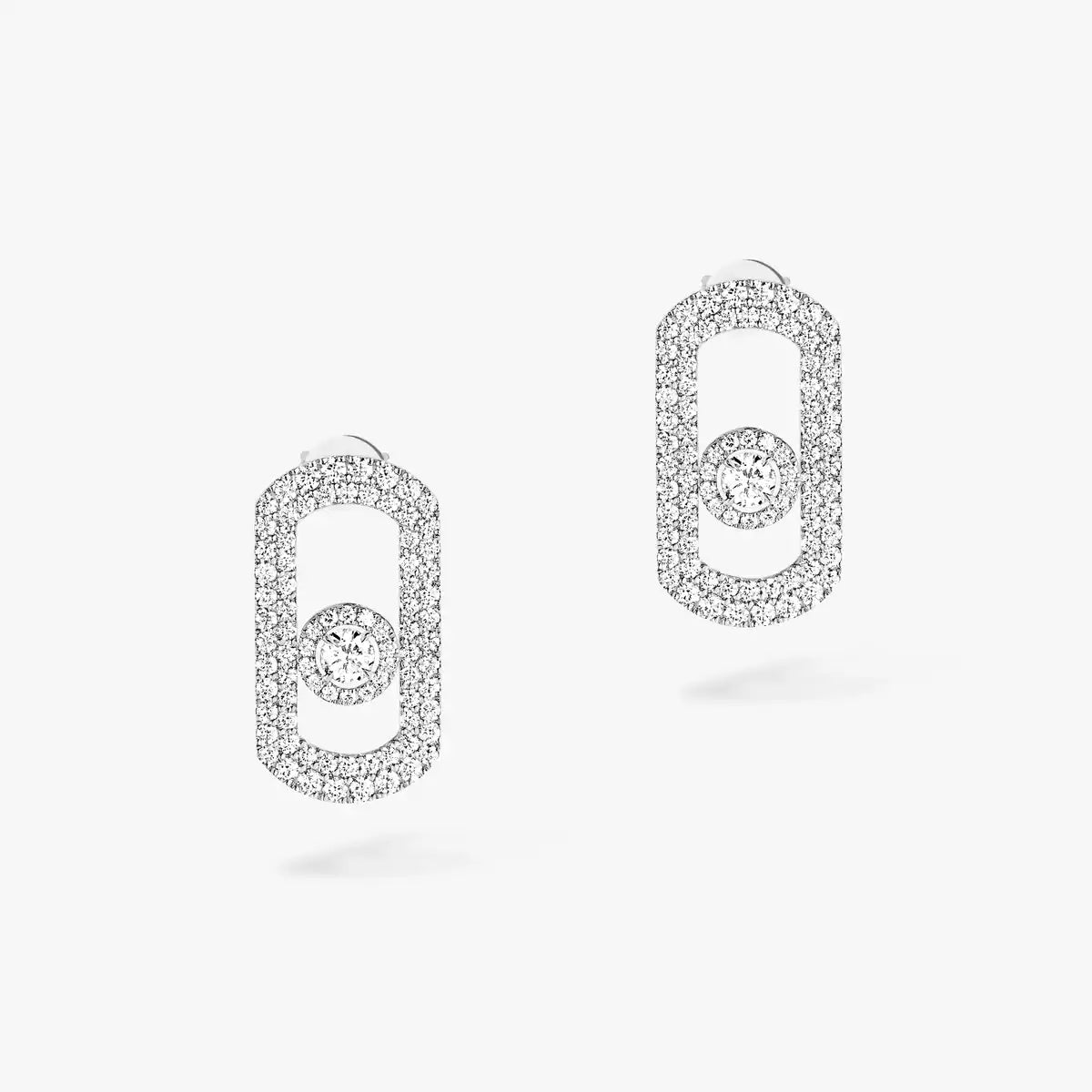 [Aura Jewels]So Move Pave_-Set Diamond Earrings in Silver