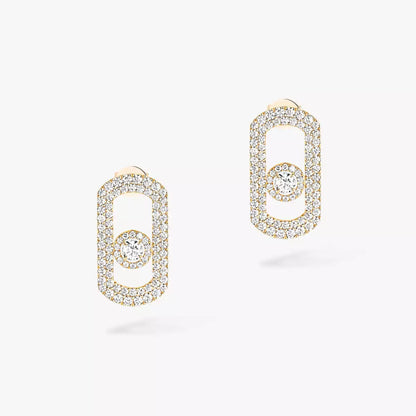 [Aura Jewels]So Move Pave_-Set Diamond Earrings in Silver