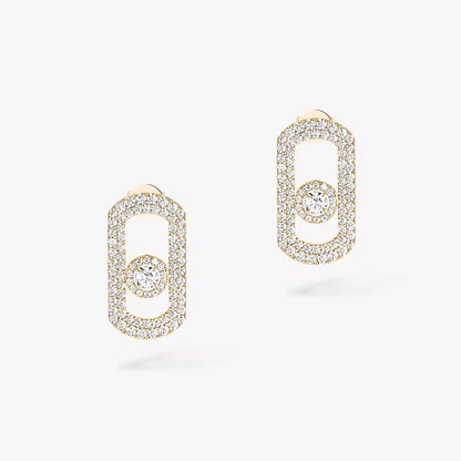 [Aura Jewels]So Move Pave_-Set Diamond Earrings in Silver
