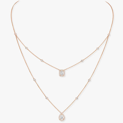 [Aura Jewels]MY TWIN 2 ROW DIAMOND NECKLACE