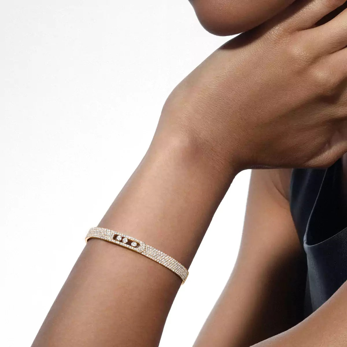[Aura Jewels]Move Noa Full Pavé Diamond Bangle Bracelet