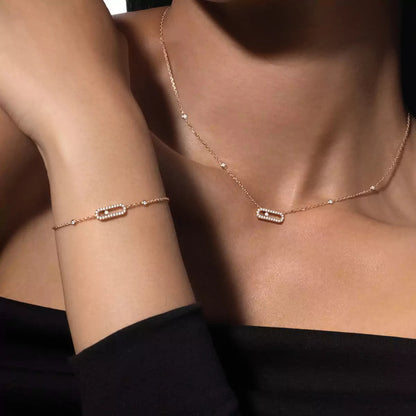 [Aura Jewels]Diamond Necklace Move Uno