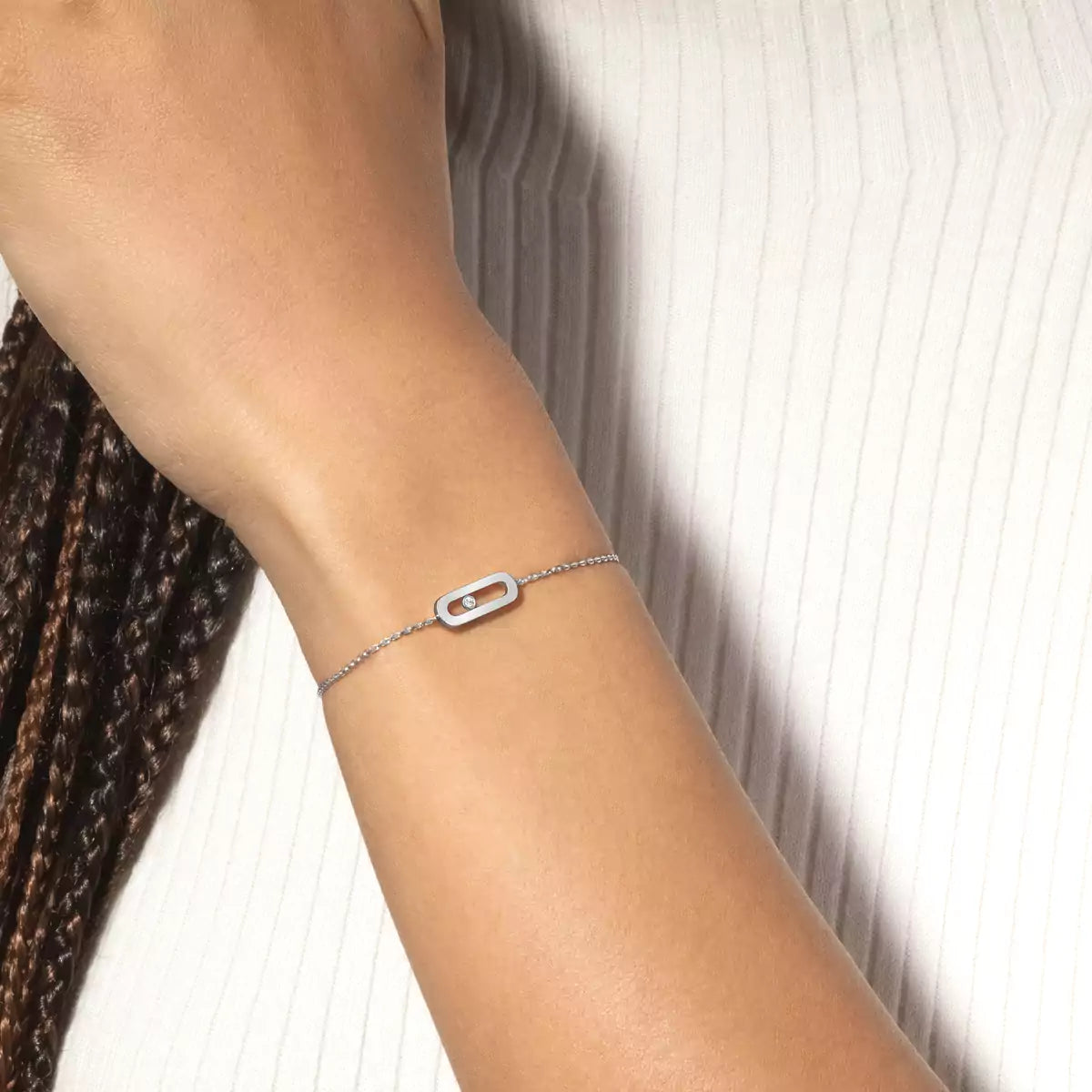 [Aura Jewels]Move Uno Diamond Bracelet