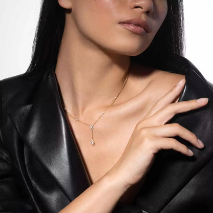 [Aura Jewels]Gold Diamond Tie Necklace