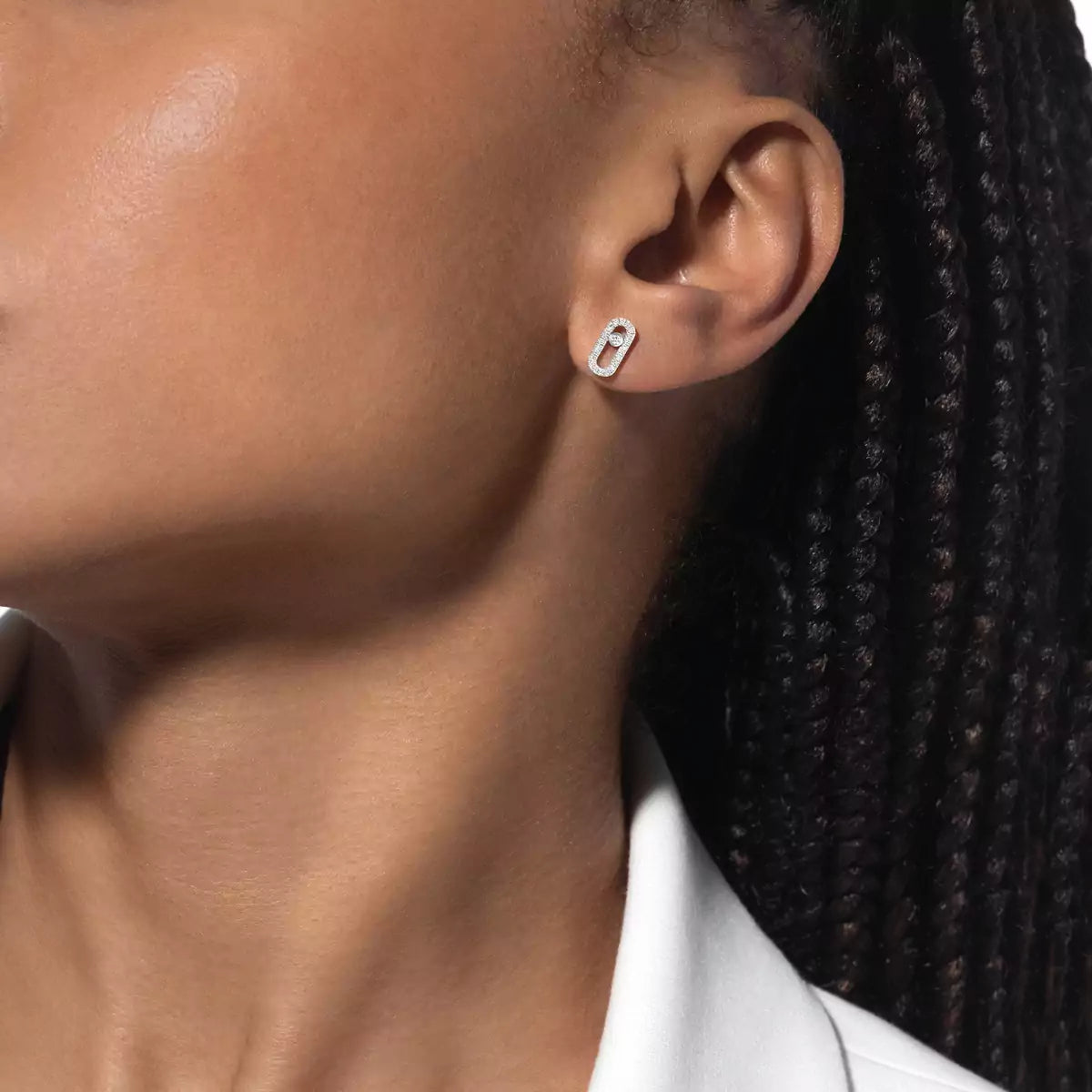 [Aura Jewels]Move Uno Diamond Earrings