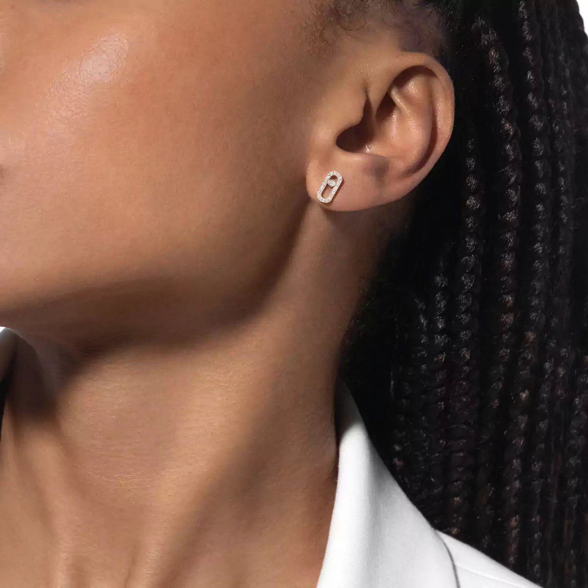 [Aura Jewels]Move Uno Diamond Earrings