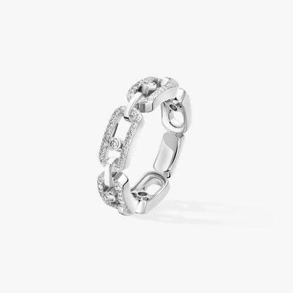 [Aura Jewels]Move Link Pave_-Set Diamond Ring in Gold