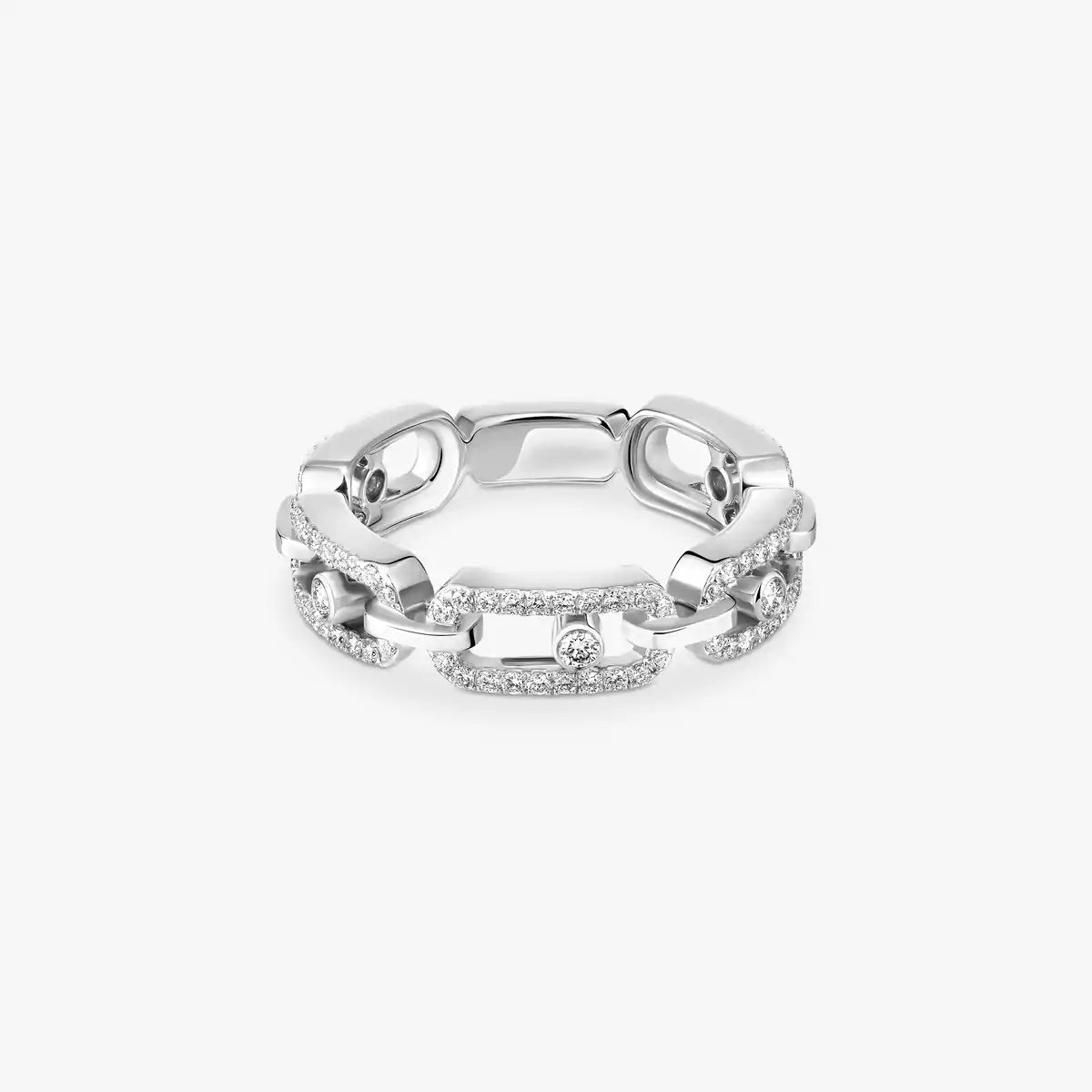 [Aura Jewels]Move Link Pave_-Set Diamond Ring in Gold