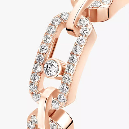 [Aura Jewels]Move Link Pave_-Set Diamond Ring in Gold