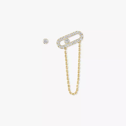 [Aura Jewels]Move Uno Diamond Earrings