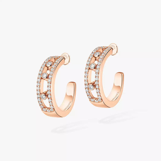 [Aura Jewels]Diamond Pave_ Hoop Earrings Move