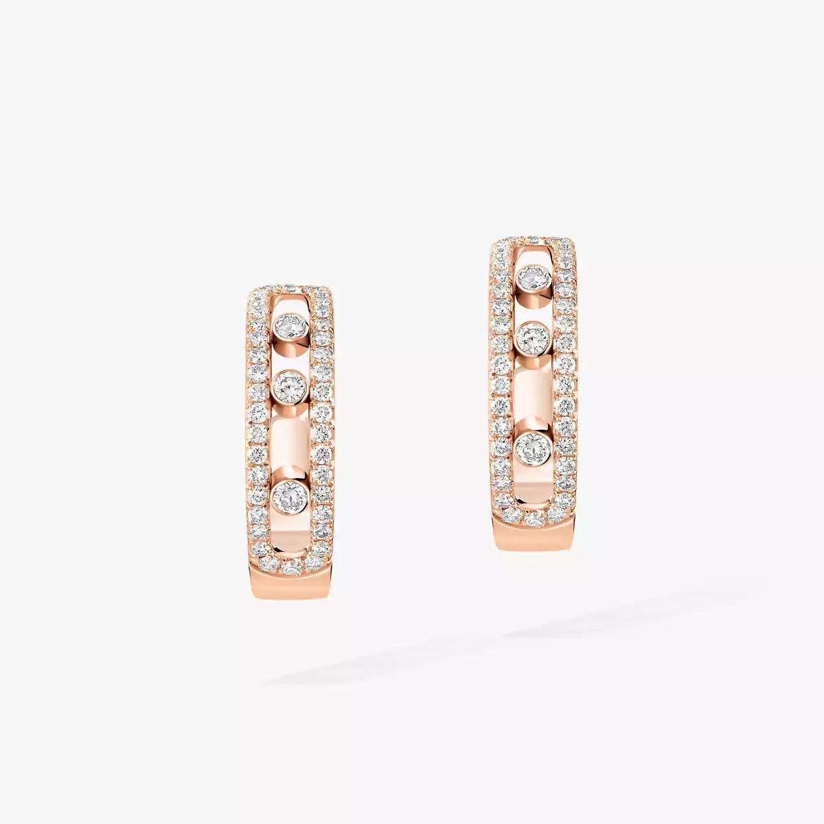 [Aura Jewels]Diamond Pave_ Hoop Earrings Move