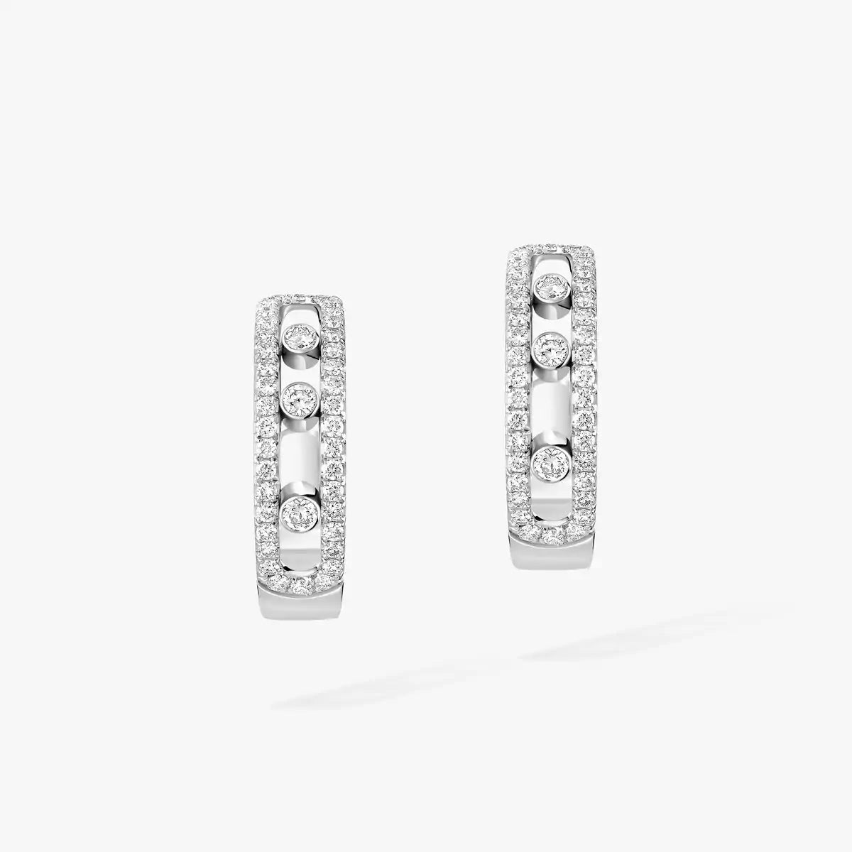 [Aura Jewels]Diamond Pave_ Hoop Earrings Move