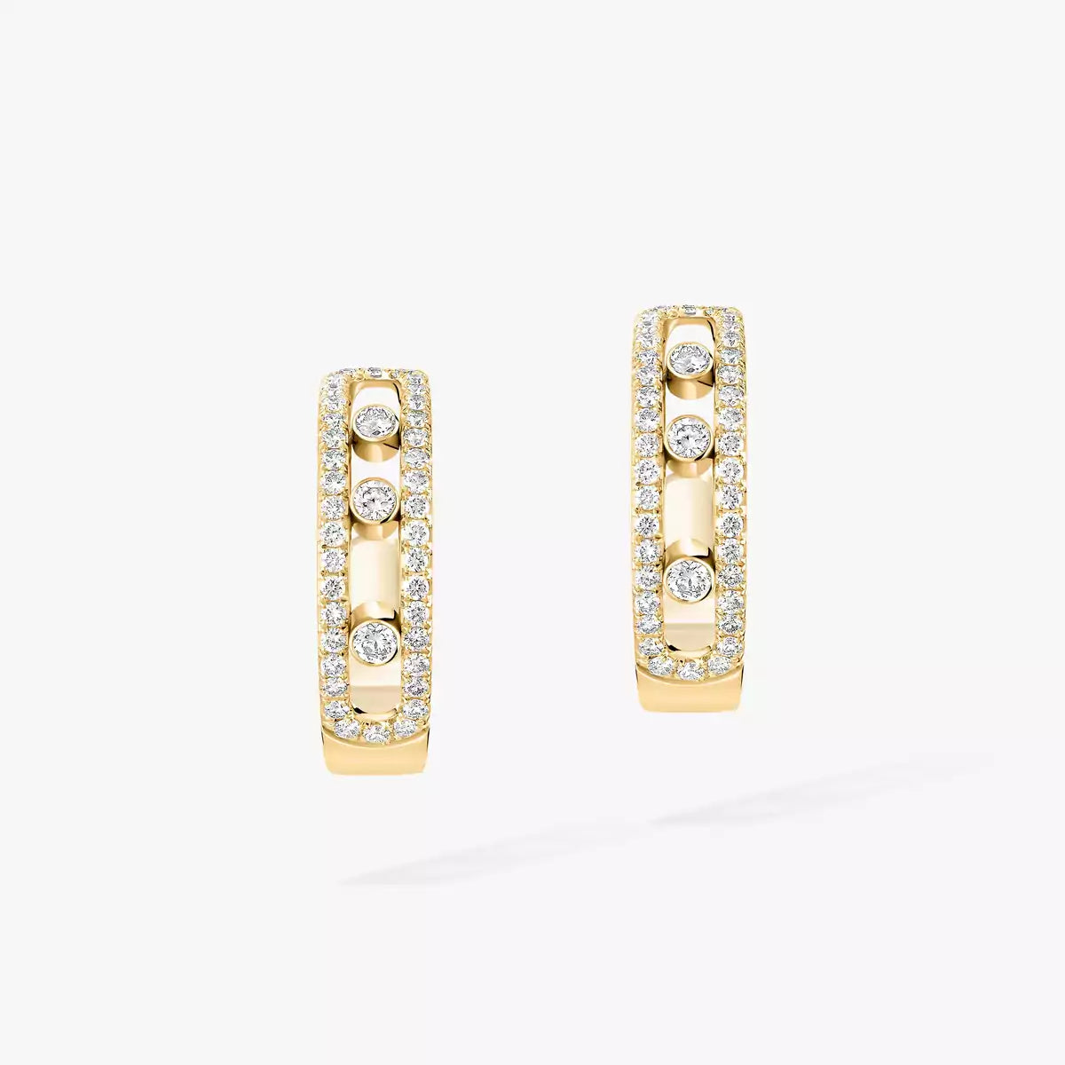 [Aura Jewels]Diamond Pave_ Hoop Earrings Move