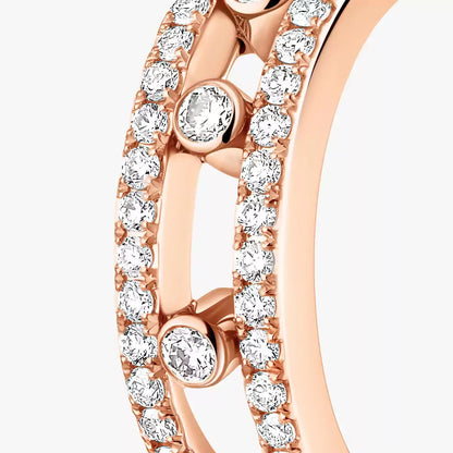 [Aura Jewels]Diamond Pave_ Hoop Earrings Move