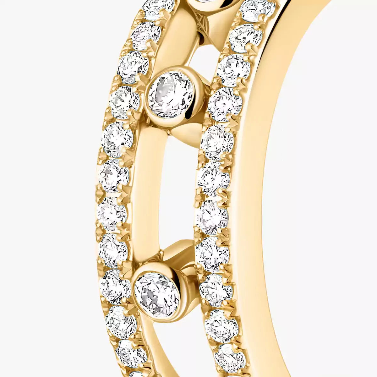[Aura Jewels]Diamond Pave_ Hoop Earrings Move