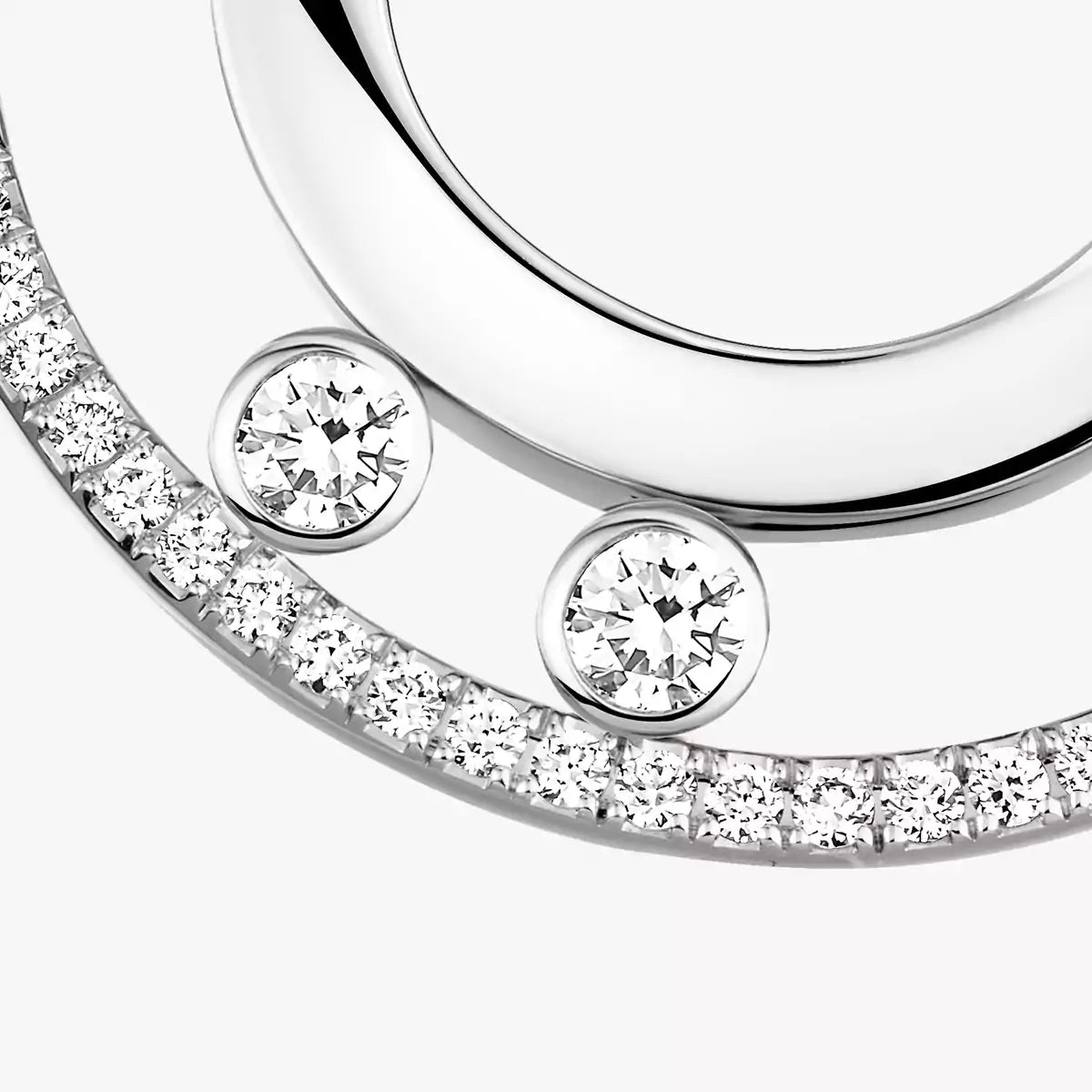 [Aura Jewels]Move Romane Small Diamond Hoop Earrings