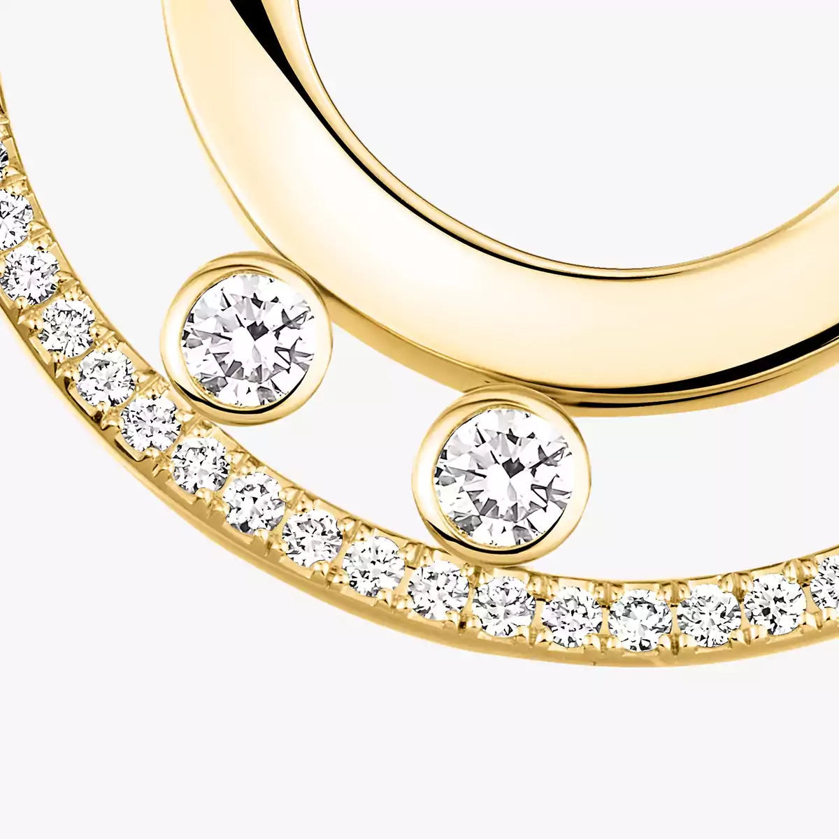 [Aura Jewels]Move Romane Small Diamond Hoop Earrings
