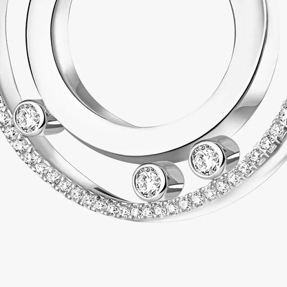 [Aura Jewels]Move Romane Small Diamond Hoop Earrings